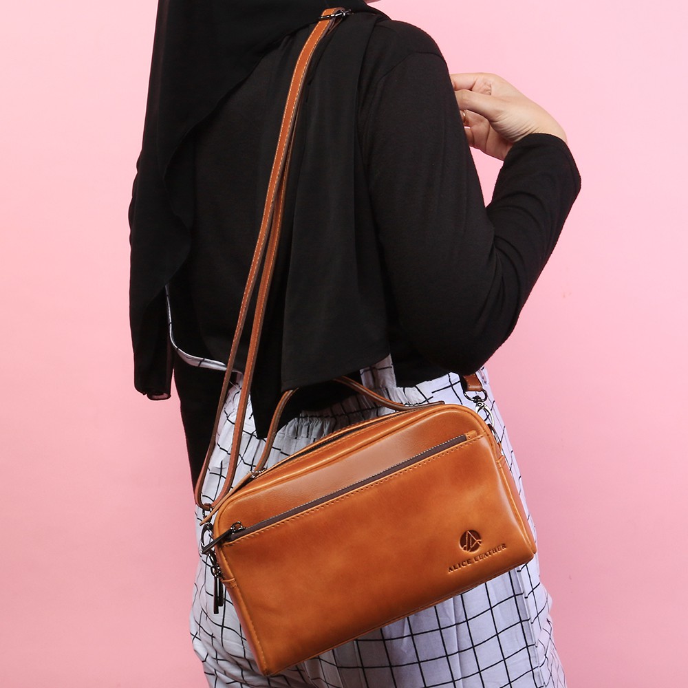 VIOLETTA LEATHER POUCH BAG Tas Wanita Shoulder Bag Lokal 