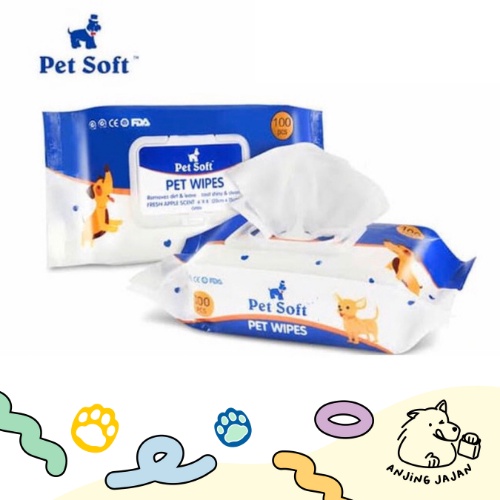 Tisu Basah Hewan | Pet Wipes | Tisu Basah Kucing Anjing | Pet Soft Pet Wipes