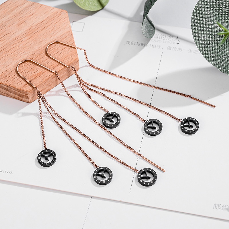 Anting juntai jam dinding korea fashion titanium anti karat - ercassia