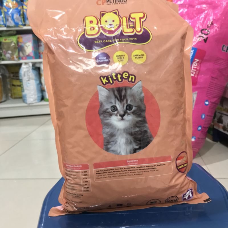 Bolt Kitten (paket 8kg) Makanan Anak Kucing - Grab/Gosend