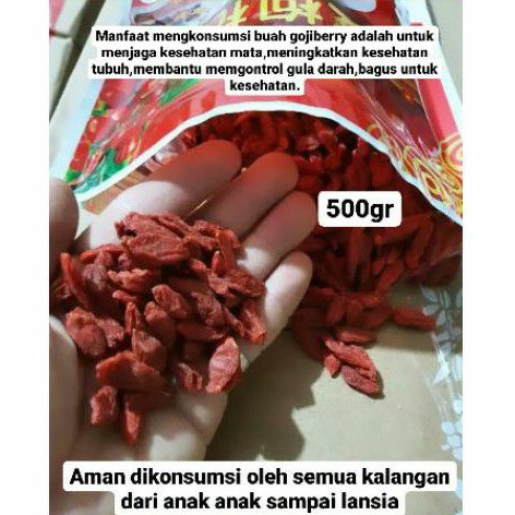 500g Kichi Buah Goji Berry Kici Dried Gojiberry Super Bagus Untuk Kesehatan Mata 500gr Indonesia