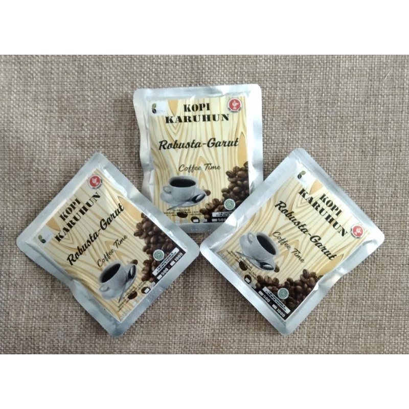 Kopi Hitam Robusta Garut , kemasan Sachet 12 gram