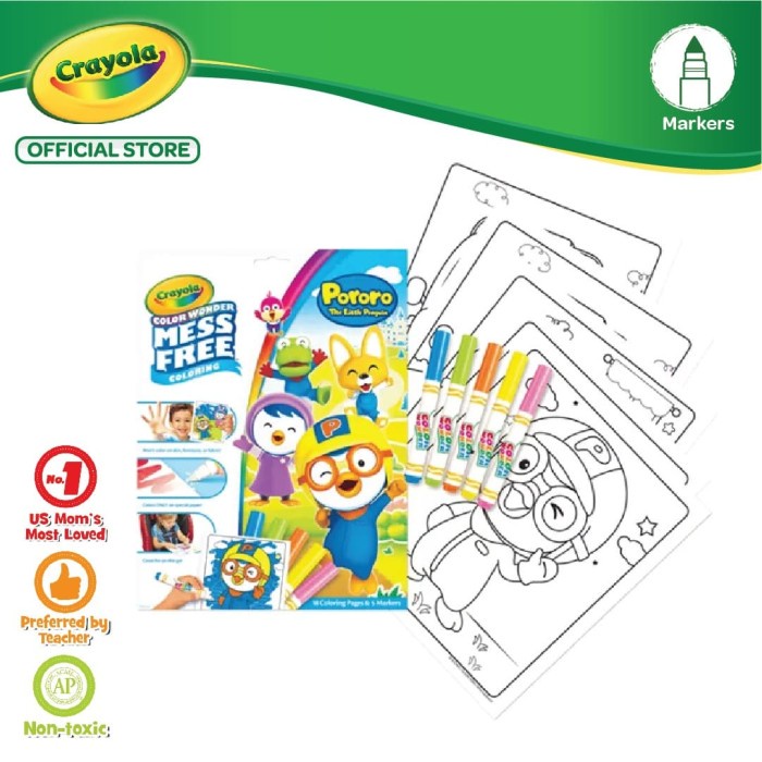 

Sketsagambar- Crayola Color Wonder Mess-Free Coloring Pages & Markers - Pororo -Buku-Gambar-Sketsa.