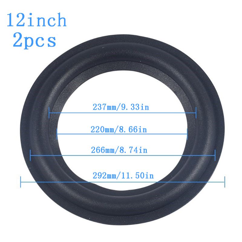 btsg 4/5/6.5/8/10/12&quot; Elastic Rubber Ring Speaker Surround Repair Foam Woofer Edge