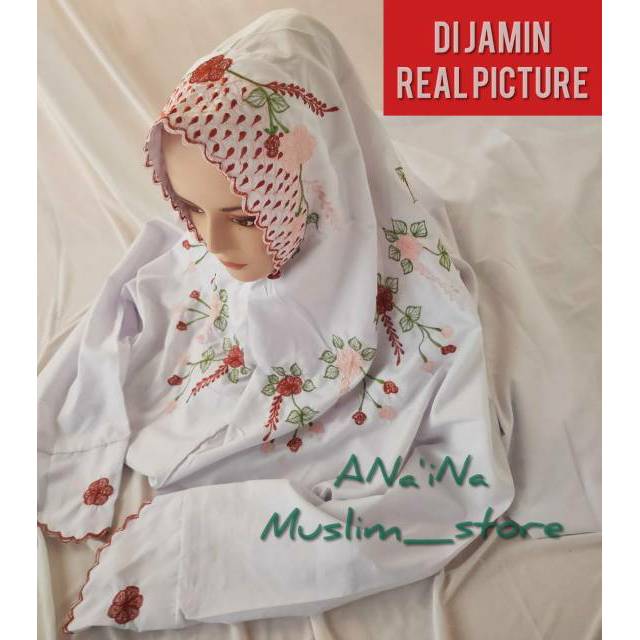MUKENA POLINO MUKENA LAJURAN MUKENA TERUSAN MUKENA SANTRI PUTRI MUKENA BORDIR MOTIF RAMPYAK, SIMPEL