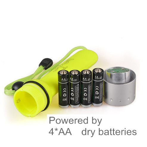 Senter Selam Flashlight For Diving CREE 3W LED Lampu Anti Air Cahaya Tahan Dalam Laut Nyelam Light-5