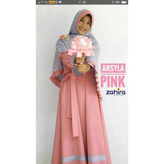 arsyla gamis set with hijab