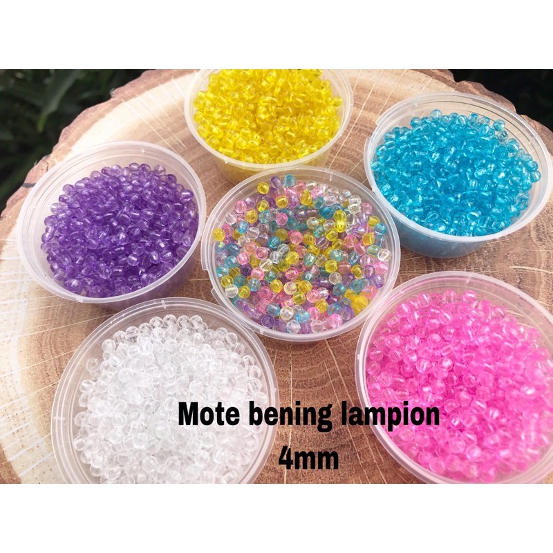 20gr. Mote bening AC lampion bola dunia 4mm dan 6 mm