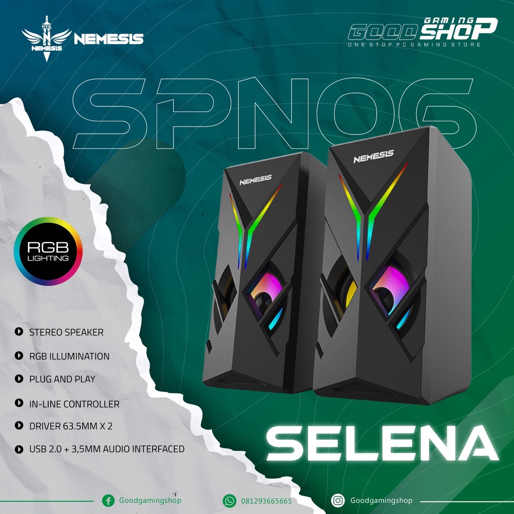 NYK Nemesis SP-N06 SELENA 2.0 RGB - Gaming Speaker