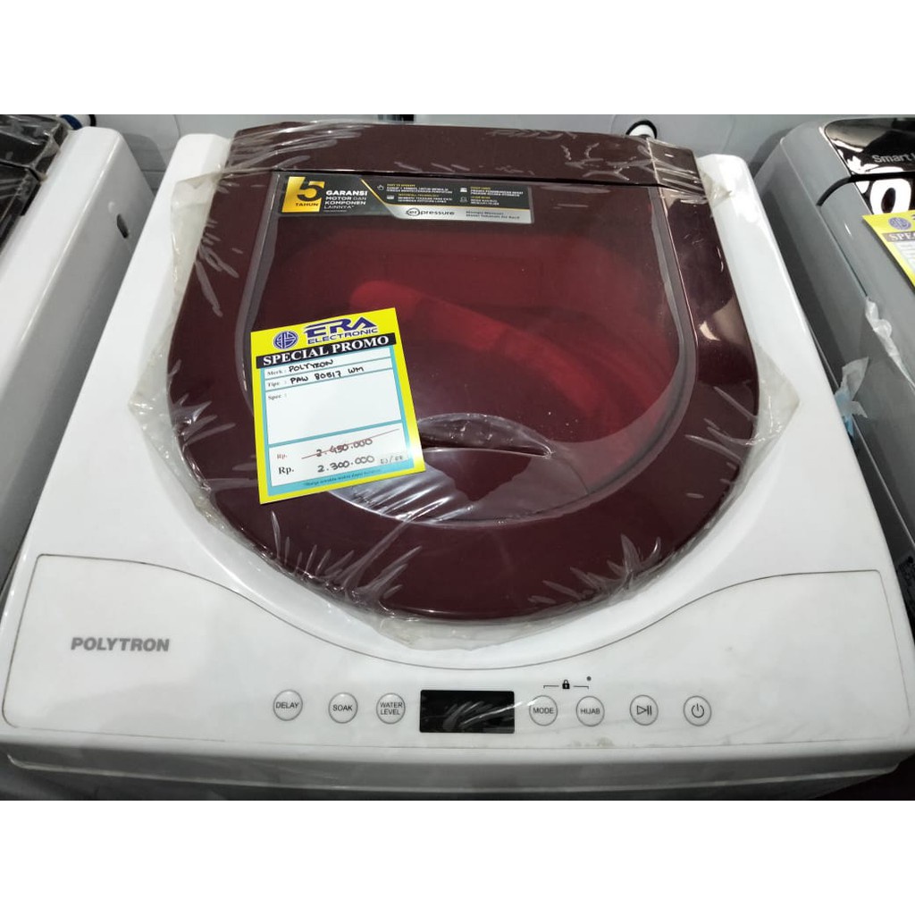 Jual Mesin Cuci Polytron 1 Tabung 8 KG PAW-80517 Merah Hitam Khusus