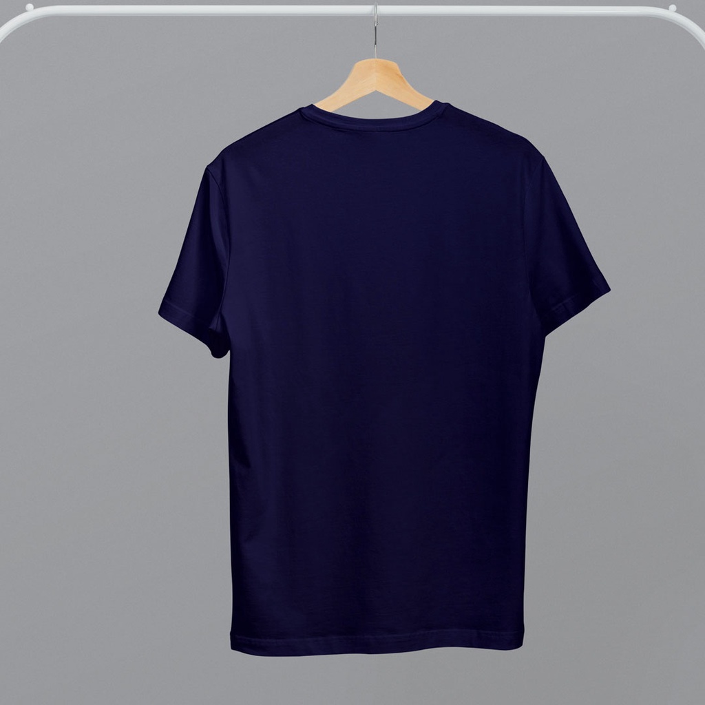 JOY SHADE Kaos Polos Navy Circular Knit T-Shirt