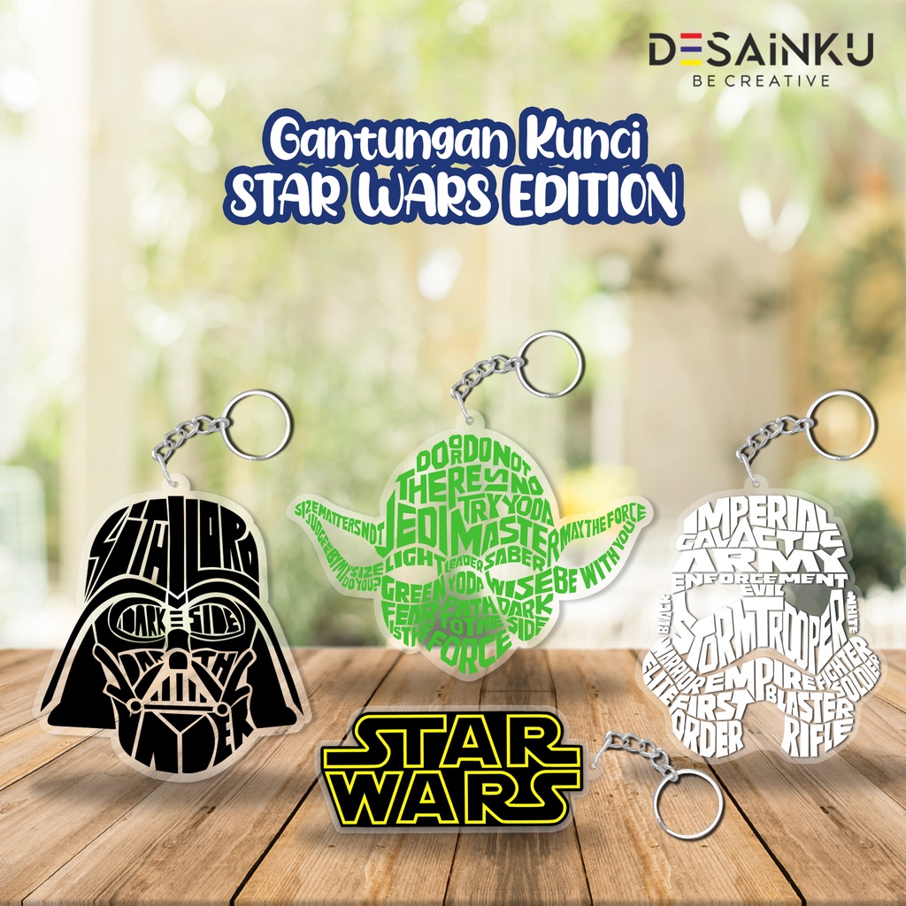 Gantungan Kunci STARWARS EDITION / Gantungan kunci Akrilik Bening