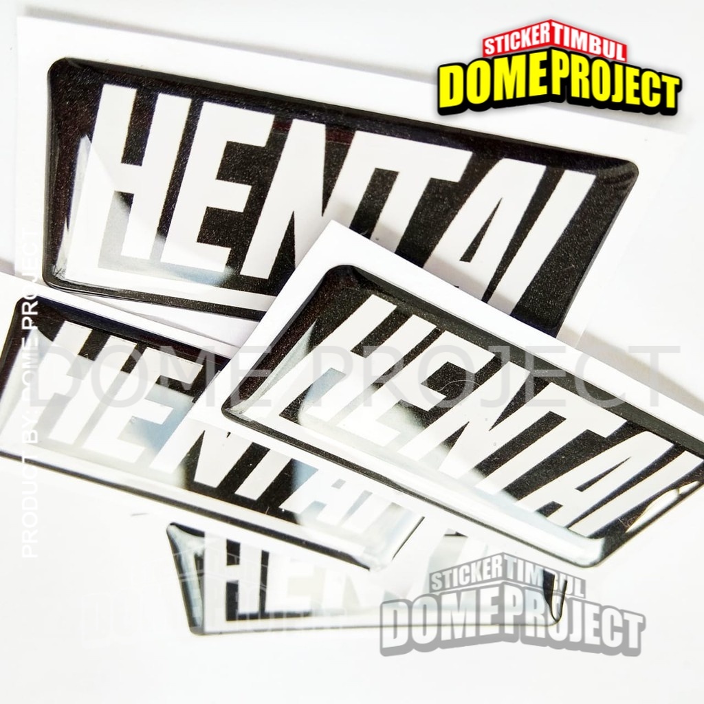 EMBLEM HENTAI STIKER RESIN TIMBUL LENTUR STICKER MOTOR