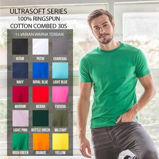 Ultra Soft Kaos Polos Aneka Warna Combed 30s Sejuk dan 