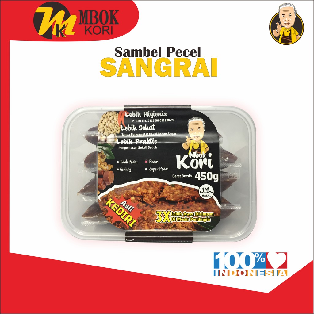 

Sambel Pecel Kediri PREMIUM Mbok Kori - Rasa Super Pedas ( PREMIUM 450 g )