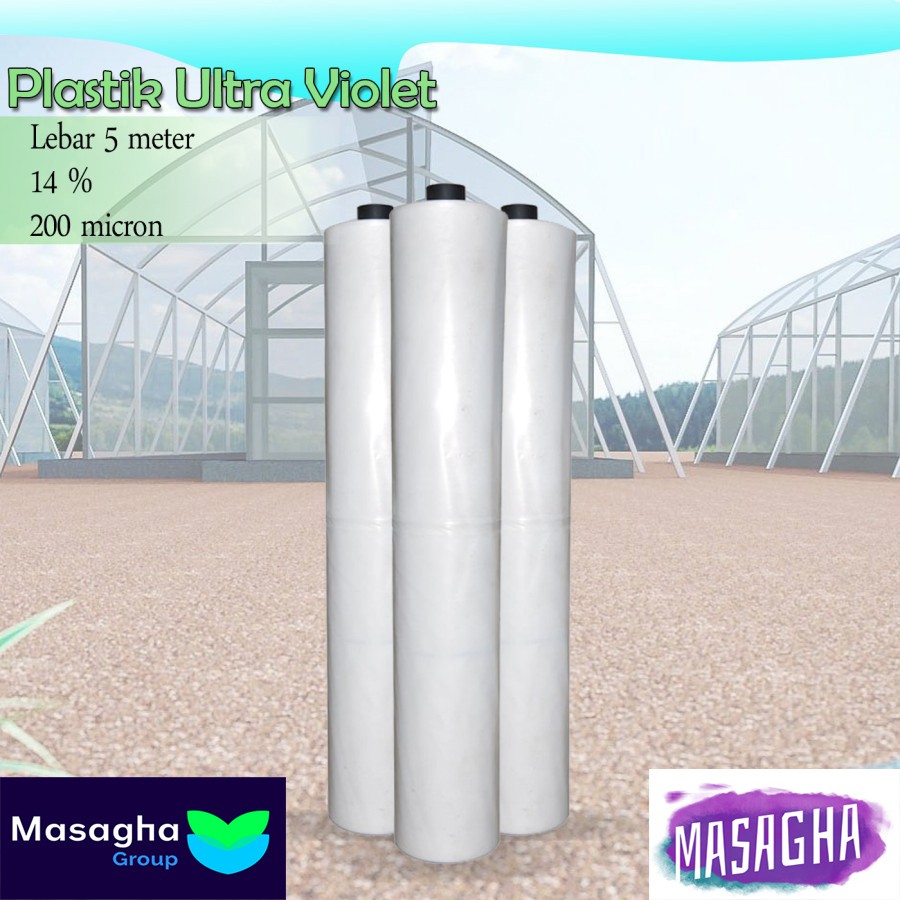 Plastik UV Lebar 5 meter 200 Micron 14 % (5 m x 1 m) Greenhouse