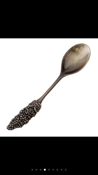 6pcs Sendok Kopi / Teh / Dessert Desain Ukiran Vintage