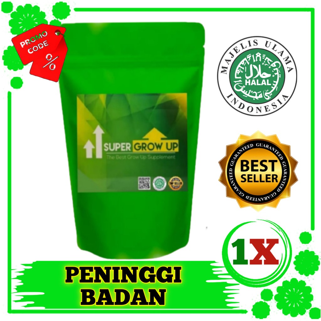PENINGGI BADAN SUPER GROW UP PERMANEN - NUTRISI PENINGGI BADAN ALAMI- VITAMIN- Magic Grow Up