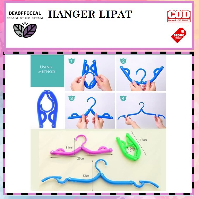 [DEAOFFICIAL] HANGER LIPAT / PORTABLE HANGER / GANTUNGAN LIPAT