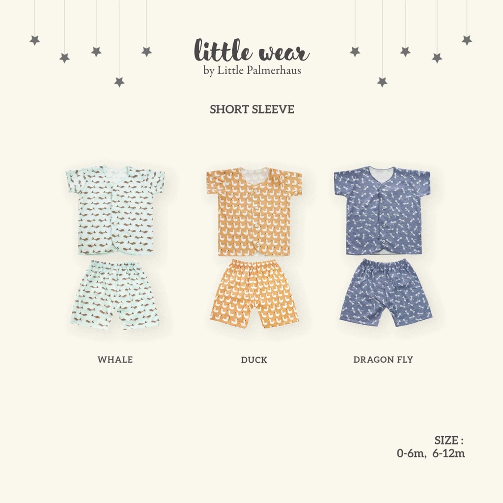 Motif terbaru Little Wear by little palmerhaus setelan pendek anak