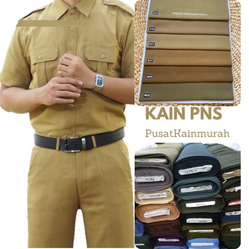Bahan Kain Khaki Tua Muda Wool Seragam Dinas Pemda Pns Pdh Asn Kain Katun Lembut Shopee Indonesia