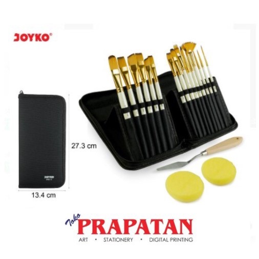 

(TERLARIS) Joyko Art Brush Set BRS-12 / Kuas Lukis Joyko / Set Alat Lukis