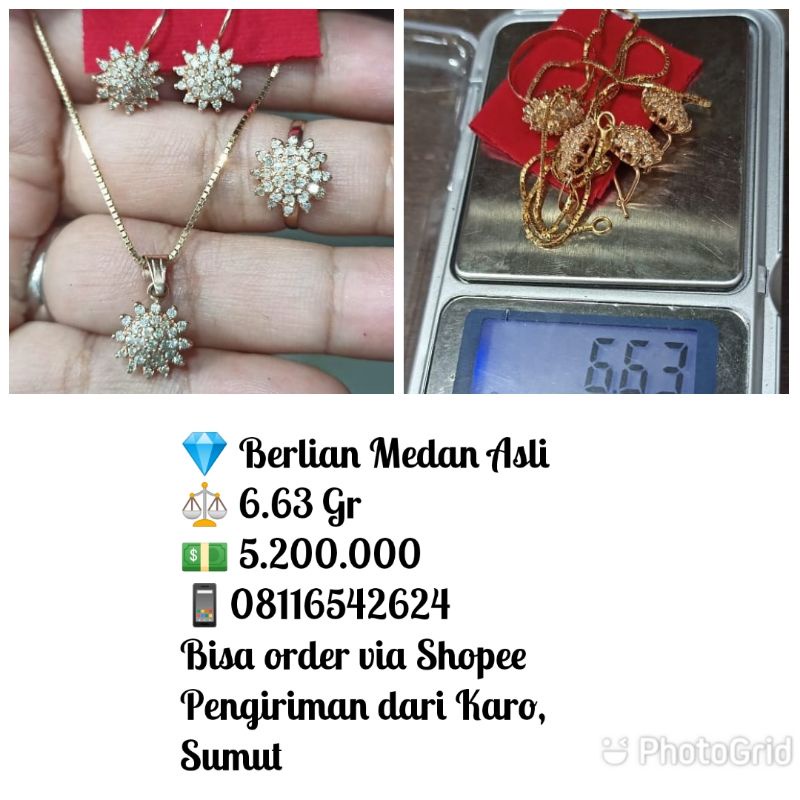 Set Berlian Medan Asli