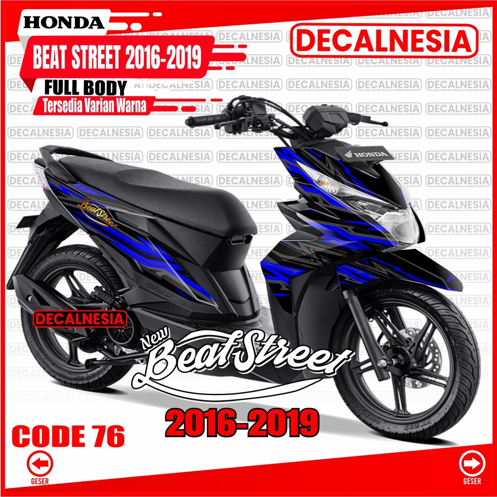 Decal Stiker Beat Street Full Body Old 2018 2019 Motor Honda Beat Street 2016 2017 Modifikasi Dekal 