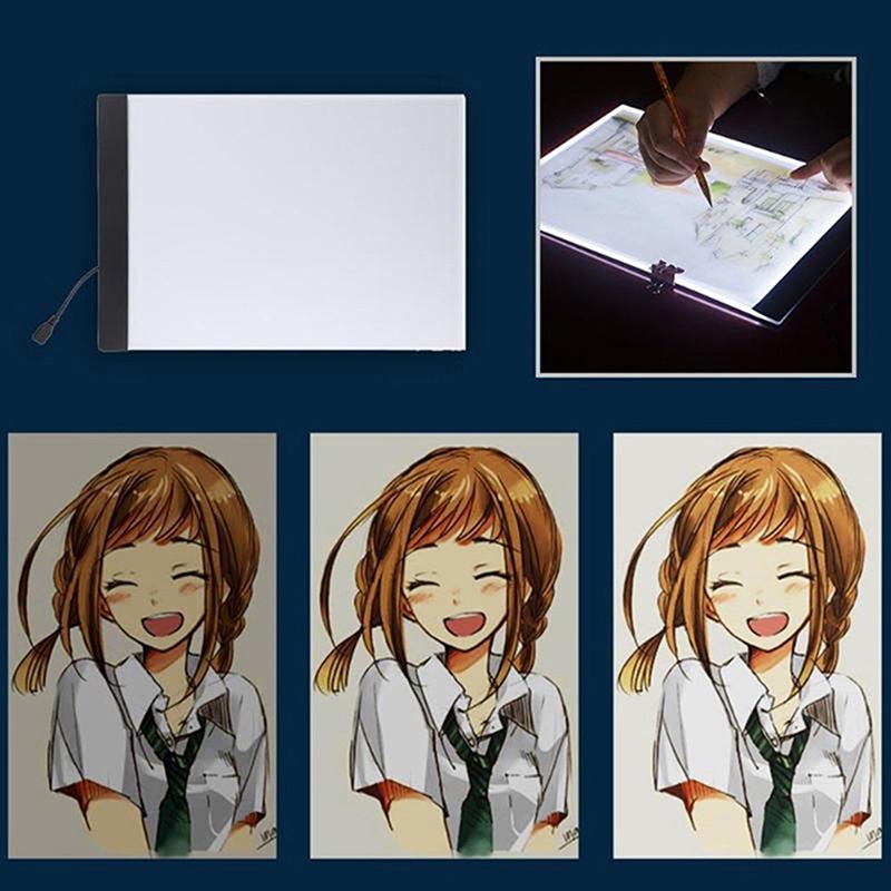 (tiantianbaofu) Papan Tracing Gambar LED USB Ukuran A4