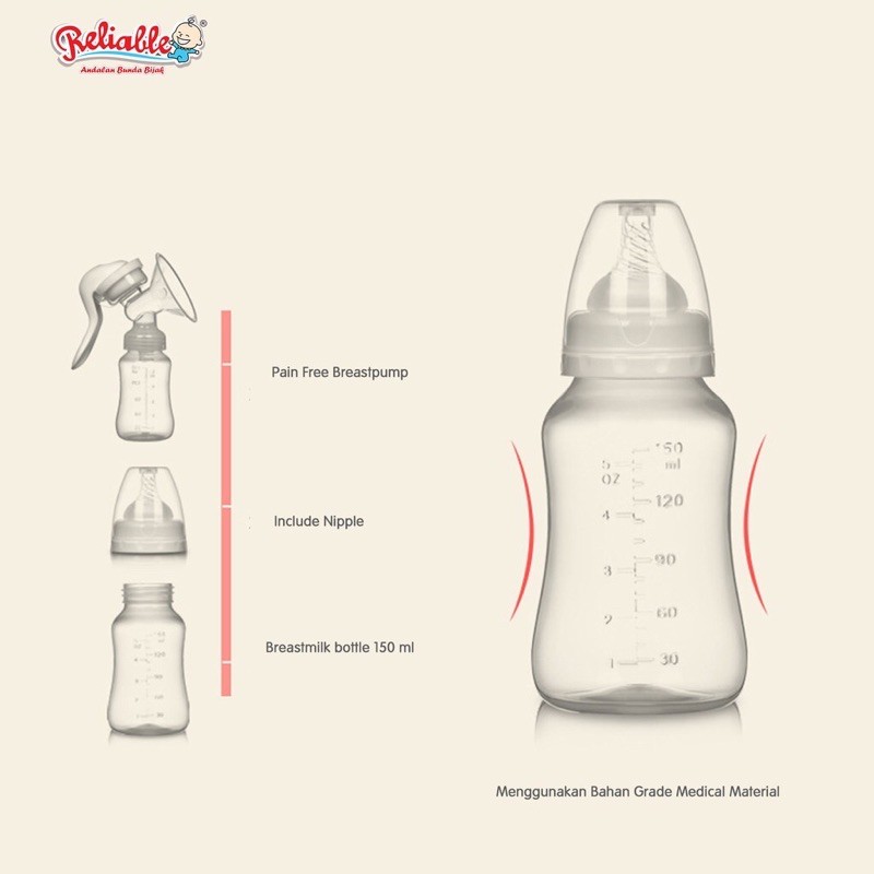 Pompa Asi Reliable Manual/Reliable Manual Breastpump/Manual Breast Pump