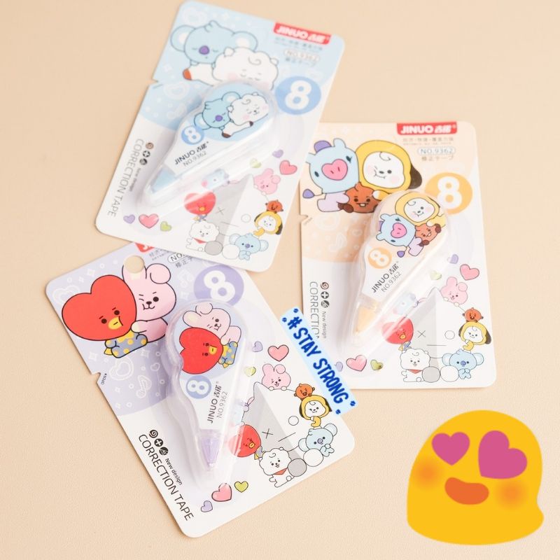 Tip-x Kertas BT21 / BTS Baby Correction Tape Roll Tipex Tipe X Tip X Tip-ex