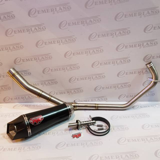 KNALPOT R9 ALPHA BLACK HONDA CB150R CB150RNEW ALL NEW CB CBR ORIGINAL FREE DB KILLER