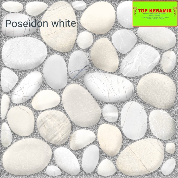 Keramik Lantai Regata 40x40 Poseidon White Kw 1
