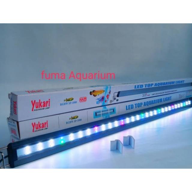 Yukari LED RGBW SP-1000 4 warna Lampu Aquarium Aquascape 22watt Fit Tank 90-100cm