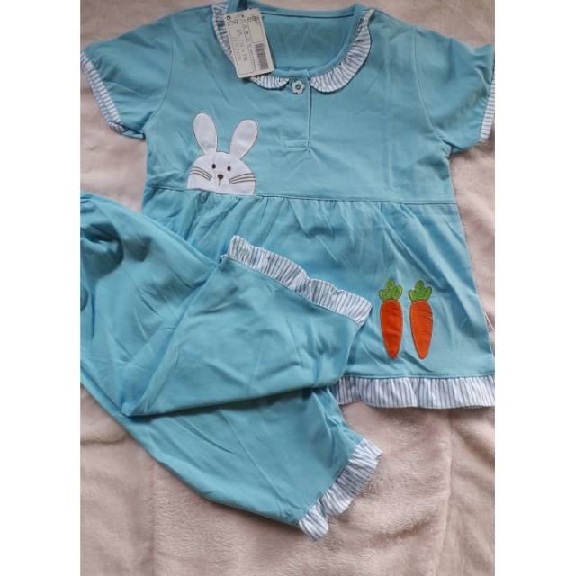 Babydoll Lorita anak Usia TK motif lucu Carrot Bunny