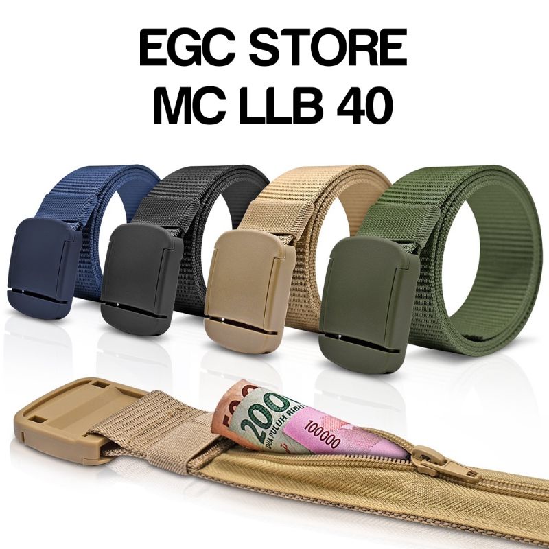 TALI PINGGANG /  IKAT PINGGANG PRIA TACTICAL MILITARY SABUK NYLON CANVAS ANTI METAL DETECTOR - MC-LLB-40