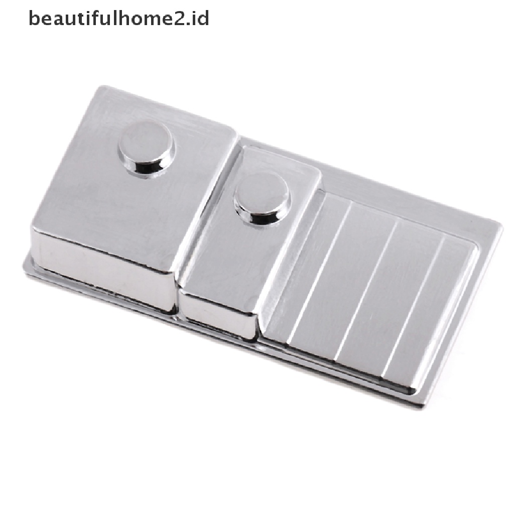 (beautifulhome2.id) Mainan Miniatur Wastafel Dapur / Kamar Mandi Bahan alloy Untuk Aksesoris Rumah Boneka