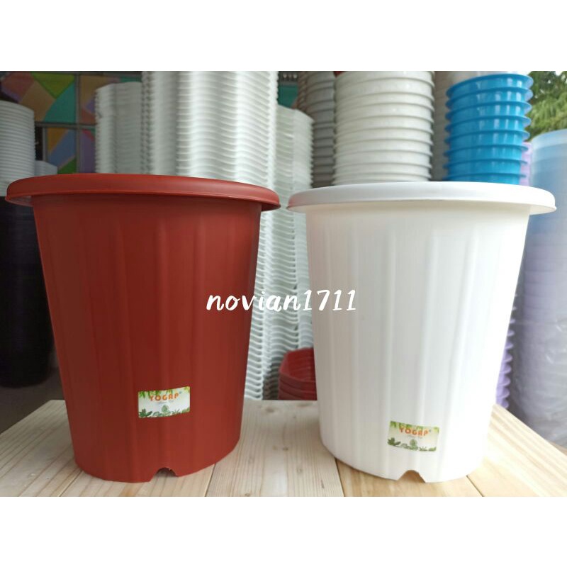 Pot bunga tanaman besar tinggi yogap 25