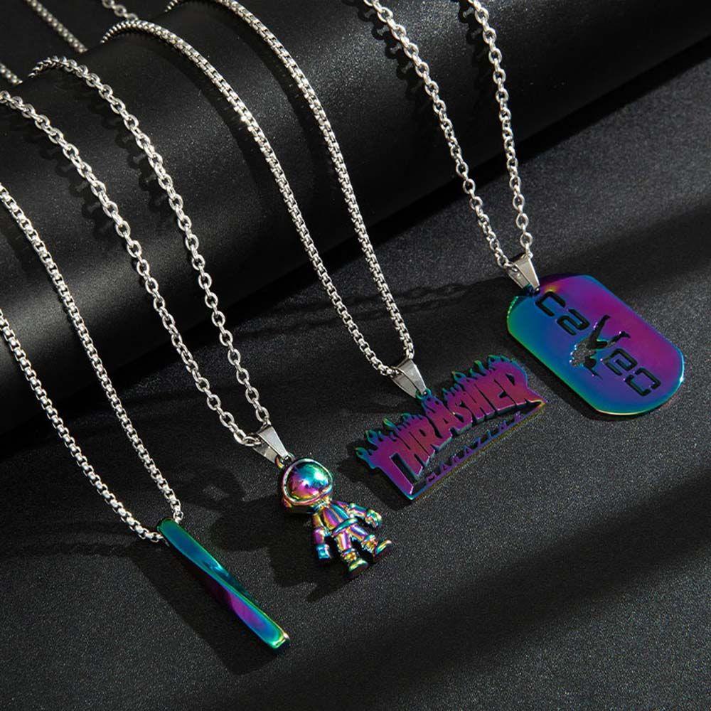 R-bunga Dipadamkan Kalung Warna-Warni Multi-Lapisan Memakai Paduan Rantai Capung Perhiasan Menarik Kolom Spiral Mermaid Pendant Cicada Pendant Necklaces