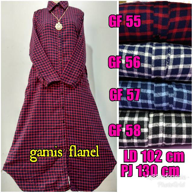 Gamis flanel/gamis kotak kotak/maxi kotak/gamis/maxi/long dress/long dress kotak