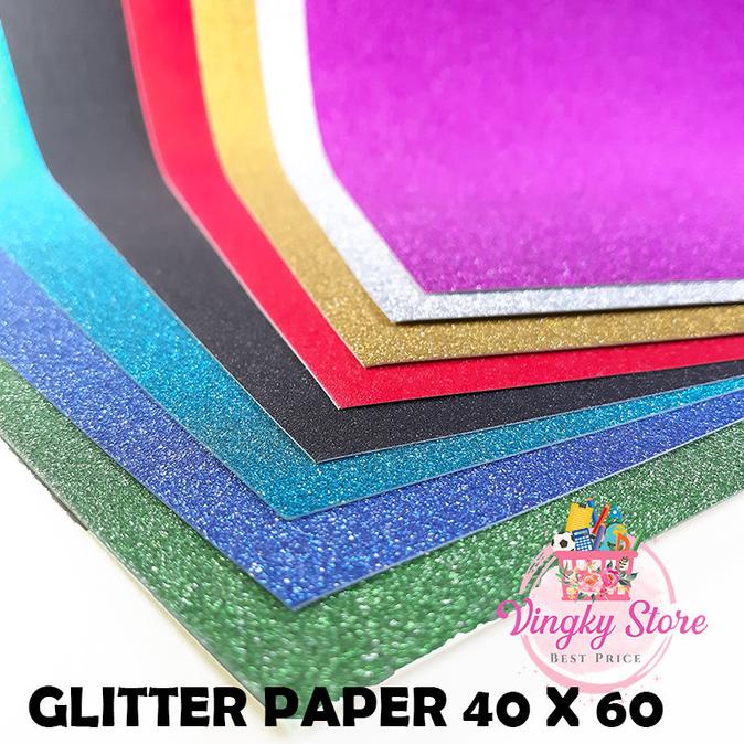

Glitter Paper / Kertas Gliter ukuran 40 x 60 Pilih 1 warna