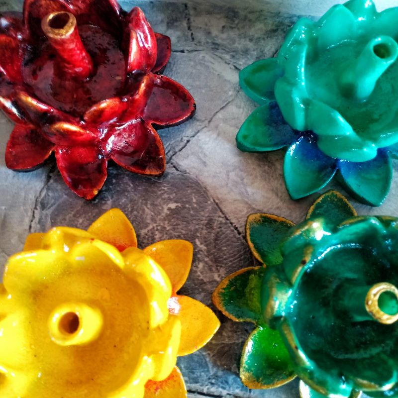 Tempat Dupa Teratai M Gradasi / Tempat Dupa Bali / Tempat Dupa Antik | PREMIUM QUALITY | / Tempat Dupa Bali / Souvenir Pernikahan Mewah / Craft Dewata