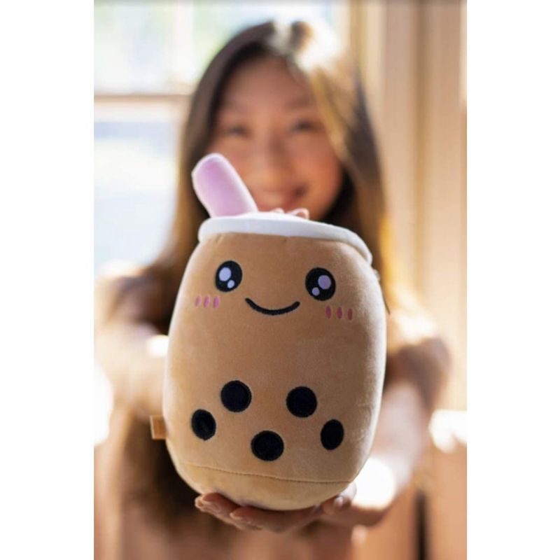 Boneka boba bubble milk tea brown sugar ukuran mini 25cm bahan halus dan lembut