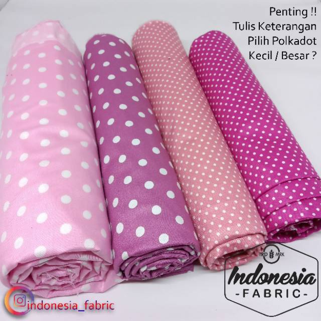 0.5 meter Kain Gamis Kain Katun Jepang ori Tokai Japan Design Polkadot polka dot