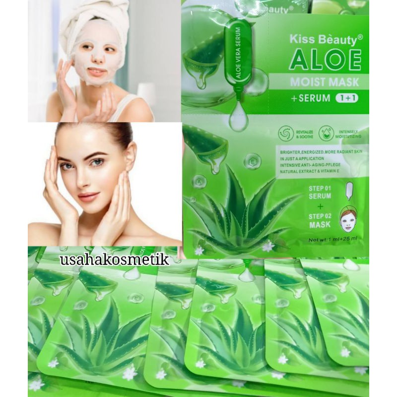 PROMO 1BOX 10PCS  MASKER WAJAH MOIST MASK + SERUM