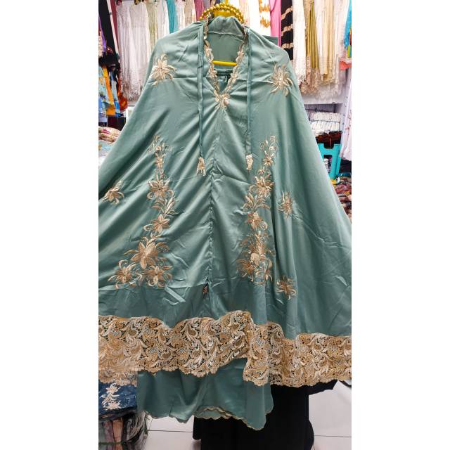 MUKENA IRVANA RENDA PERMATA BAHAN SUTERA HARGA 275.000
