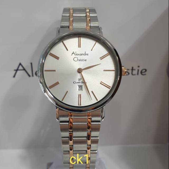 Jam tangan pria Alexandre Christie Tipis AC8597MD ORIGINAL BERGARANSI RESMI