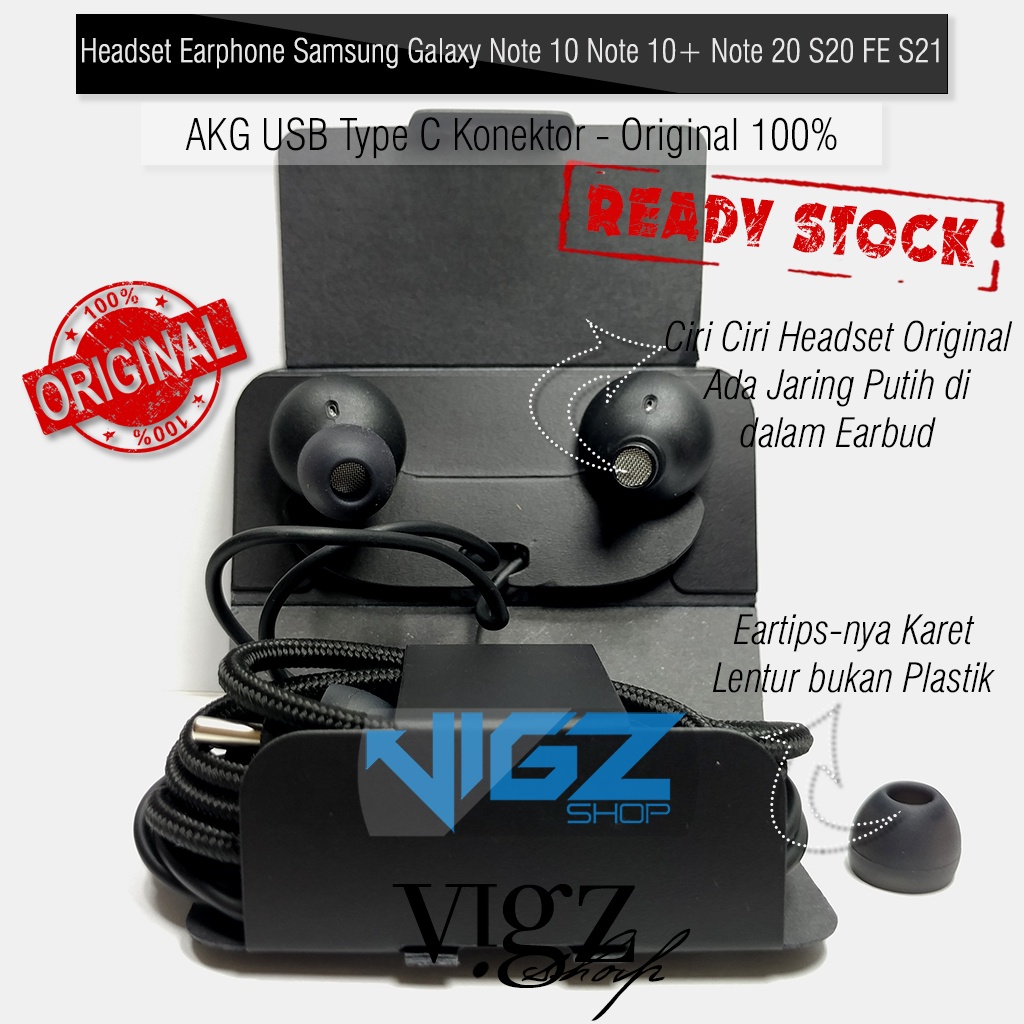 Headset Earphone Samsung Galaxy Note 10 Note 10+ S10 Lite A34 A54 Note20 S20 FE S21 S21+ S21 Ultra AKG USB Type C Original