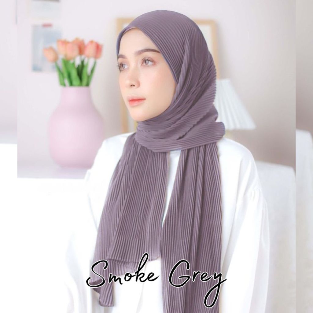 [FULL PLISKET] PASHMINA PLISKET LIDI CERUTY BABY DOLL &quot;PLEATED SHAWL&quot; TANPA LIPATAN TENGAH TERLARIS