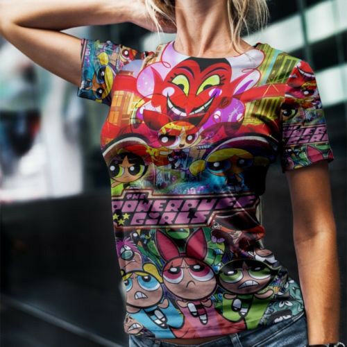 Powerpuff Girls Kaos Fullprint Wanita